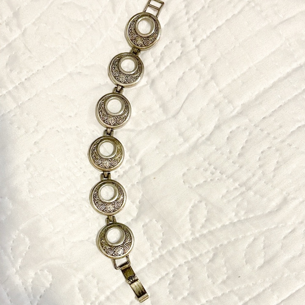 Brighton Silver Circular Link Bracelet